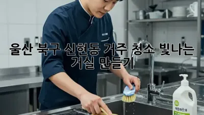 울산 북구 신현동 거주 청소: 빛나는 거실 만들기